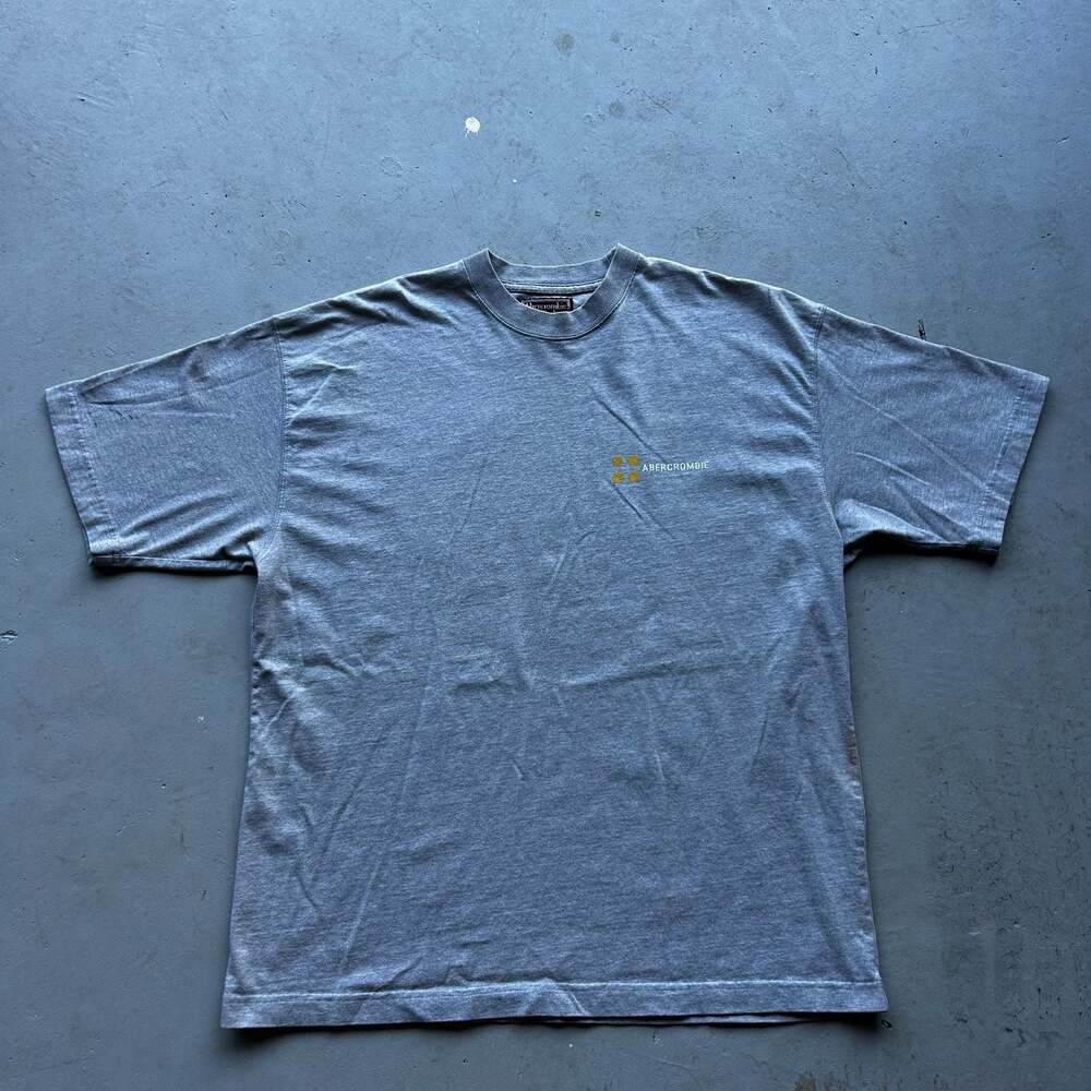 Vintage 90s Abercrombie & Fitch Gray Graphic T-Shirt
